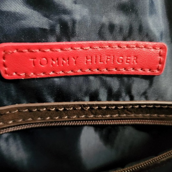 Tommy Hilfiger Women's Tan Canvas Double Handle Tote - Picture 6 of 8